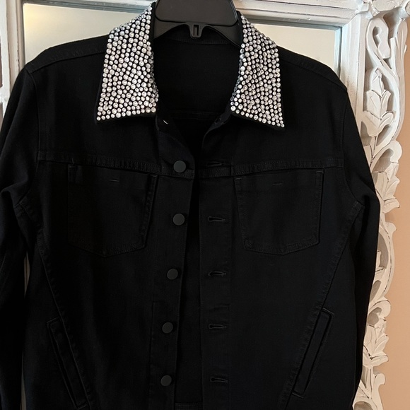 NWOT L’AGENCE Celine Crystal Embellished Collar Shacket - Picture 5 of 6